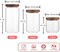 Star Cook 3Pcs Glass Food Storage Jars with Wood Lid , Glass Storage Containers with Good Sealing, Different Sizes Coffee Container for Kitchen Counter, Pantry, Tea, Sugar, Flour (3PCS SET)
