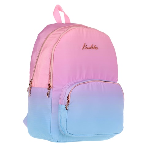 Kaukko Rainbow Backpack Bag Pink and Blue Large 18cm