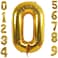 Markq 40 inch Number Balloons, Large Gold Foil Helium Balloons for Anniversary Wedding Birthday Party Decoration Supplies (Number 0)
