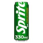 Buy Sprite Regular Lemon Lime Flavoured Carbonated Soft Drink Can 330ml in UAE