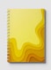 Lowha Spiral Notebook With 60 Sheets And Hard Paper Covers With Abstract Yellow Paper Cut Style Design, For Jotting Notes And Reminders, For Work, University, School