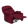 In House Velvet Rocking &amp; Rotating Cinematic Recliner Chair With Cups Holder - Burgundy - NZ80