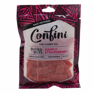 Confini Strawberry Belts Licorice Candy 75g