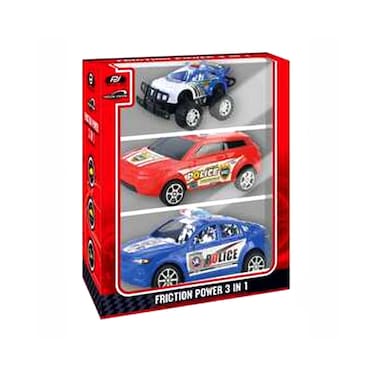 Power Joy Friction Power  Cars 3 Pieces Set Mixed
