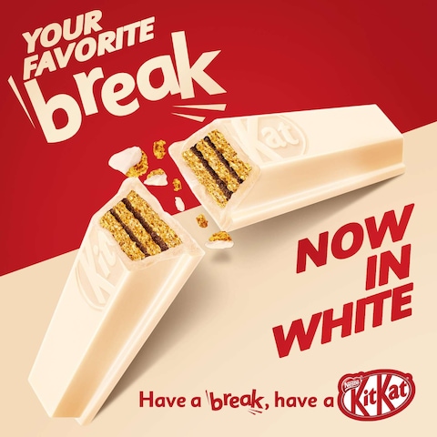 Nestle KitKat 4 Finger White Chocolate Bar, 41.5g Pack of 24