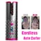 Hair Curler Portable Wireless USB Rechargeable Curling Iron Ceramic Curler Wand Auto Rotating Styling Tools