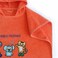 Milk&amp;Moo Kids Poncho   %100 Cotton   Hooded Beach Towels for Kids   Open Sided   Ultra Soft and Absorbent   Jungle Friends Embroidery   One Size   22,5x24 inch (57x61 cm)   Orange