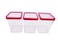 (pack of 3 pieces)- STORAGE CONTAINER 3P/SET color white and red