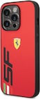 CG Mobile Ferrari PU Leather Case With Printed Big SF Logo Compatible With iPhone 14 Pro (Red)