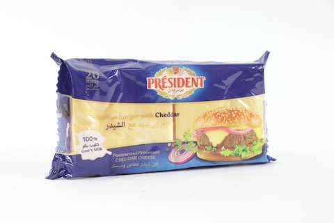 President Burger Cheddar Cheese Slices 400g