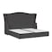 In House Taj Mahal Velvet Bed Frame - King - 200x200 cm - Dark Gray