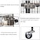 Bird cage with top playing area and birds accessories, Bird toy for Parakeet, Parrot, Lovebirds, Pigeons, Cockatiels, Macaw, Durable frame with perch stand and wheels. Black (154cm)