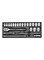 23-Piece Socket Set Silver/Black 250millimeter