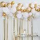 Gold Chrome Balloon And Fan Garland Backdrop