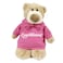 Caravaan - Mascot  Bear w/ Congratulations Print on Pink Hoodie 28cm