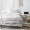 Luna Home Premium Single Size 4 Pieces Bedding Set Without Filler, Plain White Color