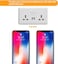 MODI Double Switch Wall Socket And 2 USB Outlet   Dual Switch Universal Wall Socket Tamper Resistant   Duplex Receptacle Wall Socket Charger Adapter Power Outlet Panel, White