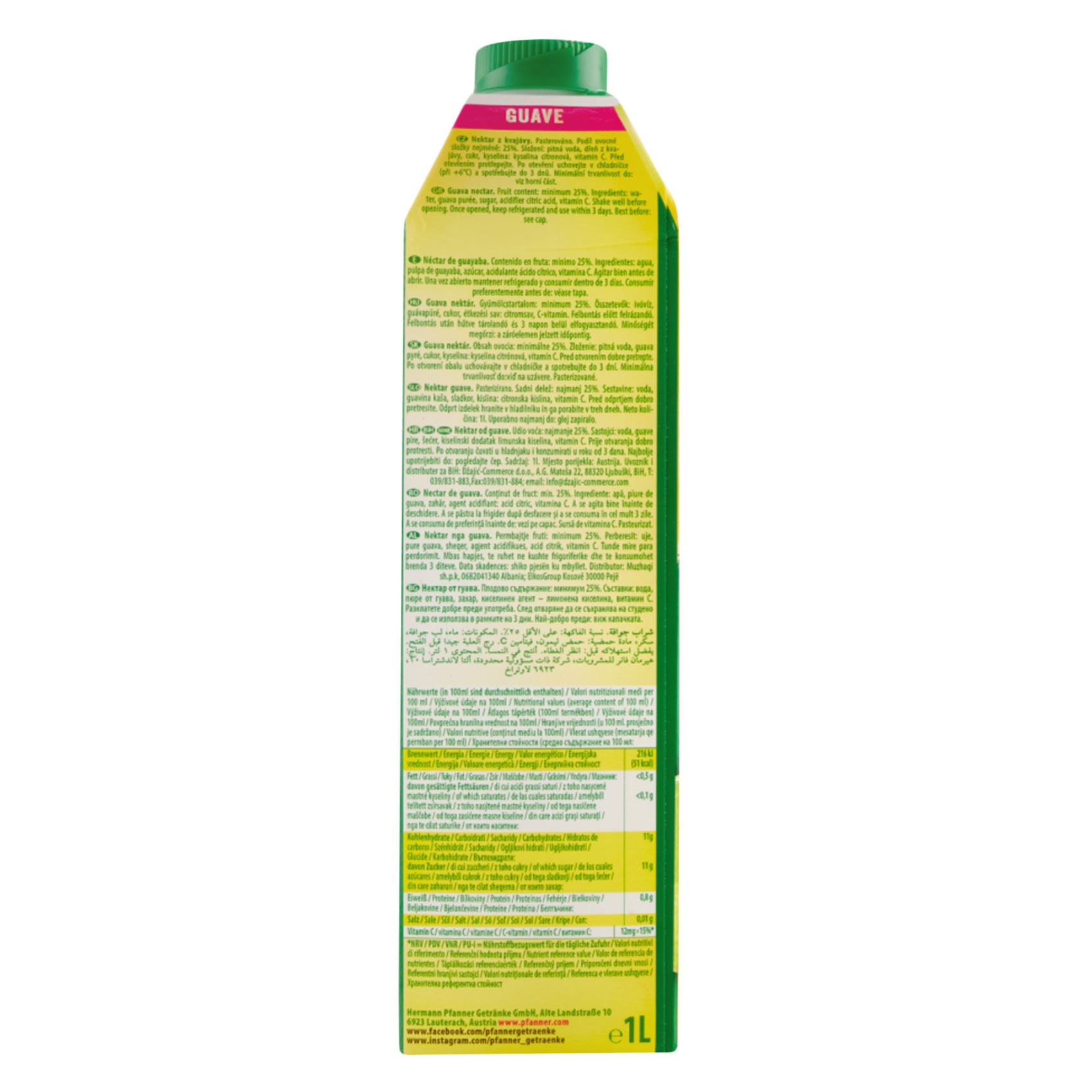 Pfanner Nectar Juice Guava 1 Liter product thumbnail 4