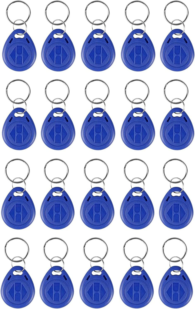 Rubik Rfid keychain Key Ring Tags 125Khz T5567/T5577/T5557 Blank Writable RFID Tags (20 Keychains)