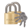 Stanley Padlock Brass 40mm Standard Shackle with 5 Keys (2 Pcs Pack)