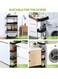 Cozy Nest 4-Tier Slim Rolling Kitchen Trolley Storage  Cart Organizer with 4 Hooks Wheels for Mobility and Water derange Functional Shelves for Bathroom Office Bedroom (Black)