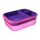 M-Design Lunch Set - 2.1L Lunch Box with 800ml Water Bottle and 3-Piece Cutlery Set - Pink/Purple