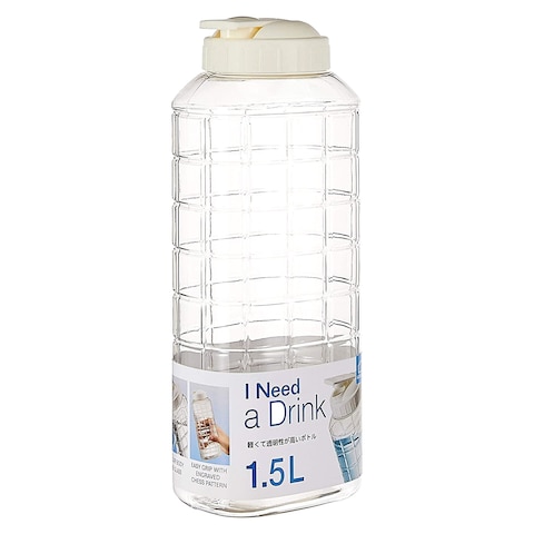 Lock &amp; Lock Chess Water Bottle HAP812 White And Clear 1.5L