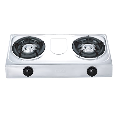 Mika Gas Stove Stainless Steel 2B Round Lck Mgs2102
