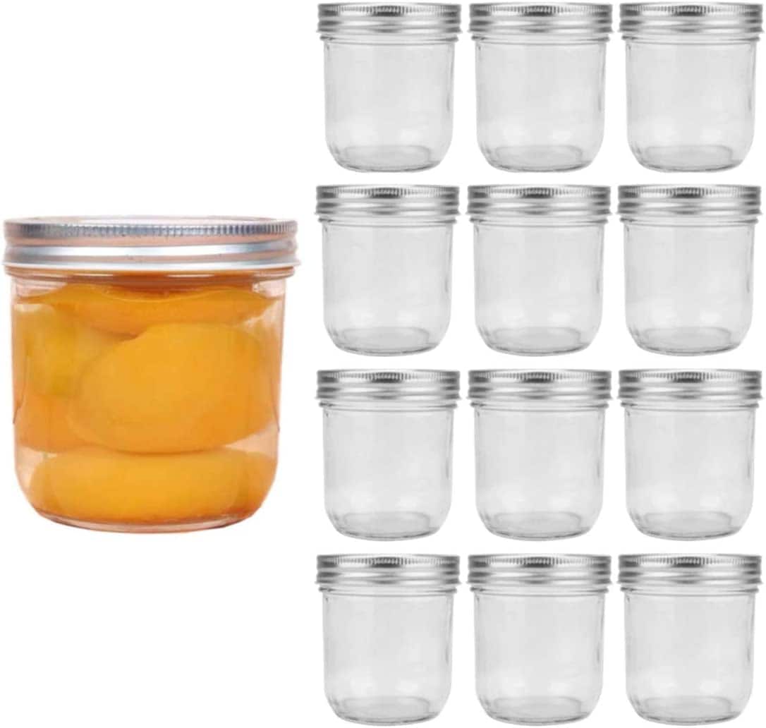 Buy Star Cook Mason Jars with Airtight Metal Regular Lids(10oz/300ml ...