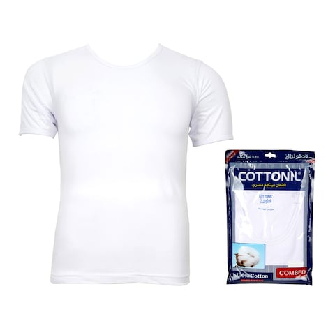 Cottonil White Undershirt T-shirt Combed XXL