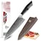 XINZUO Damascus Steel Chef Knife, 8.5 inch Kiritsuke Kitchen Knife Professional Forged Gyuto Cooking Knife, Military Grade G10 Handle with Magnetic Sheath -Feng Series