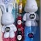 DIY MONEY SAVING COOL BUNNY (8.6 inch - 23 cm) ACRYLIC FLOW POUR PAINT SET COLORS:Silver, Dark-Purple, Rose-Red. Dubai Drip Arts and Crafts.
