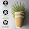 Lavish 8 Oz. Brown Disposable Ripple Insulated Coffee Cup With White Lids [500-Units]