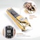 Geepas Professional Digital Hair Clipper, GTR57504, With High-Capacity Battery And Fast USB Charging, 4 Adjustable Cutting Blades, Perfect For Home And Saloon Styling, Golden - 2 Year Warranty