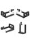 Generic - 2-Section Extendable Aluminum Alloy Mini Tabletop Tripod + Adjustable Phone Holder with 1/4&quot; Screw Mounts for 5.5-8.5cm Width Smartphones Black