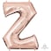 Anagram Letter Z Foil Balloon- 33-Inch Size- Rose Gold