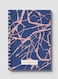 Lowha Spiral Notebook With 60 Sheets And Hard Paper Covers With Blue Abstract Texture Design, For Jotting Notes And Reminders, For Work, University, School