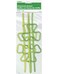 Shamrock Shapped Plastic Straws 4 pc