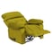 In House Velvet Rocking &amp; Rotating Recliner Chair - Gold - NZ60