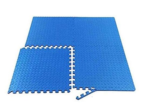 Rainbow Toys - Floor Mat Blue Foam Exercise 3cm Mat Puzzle Game Pad Non- Slip Stitch Interlock EVA Mat size: 100x100x3cm