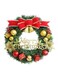 Large Christmas Wreath for Door or Wall, Garland Christmas Home Decoration (Red Ribbon)