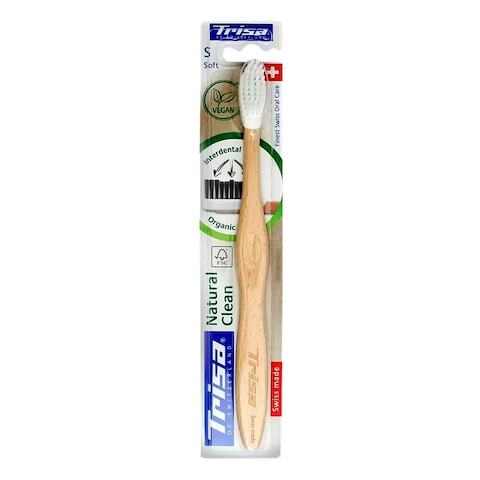 Trisa Natural Clean Soft Toothbrush Brown