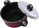 Royalford 26 cm Non-Stick Cooking Pot With Lid, Red 2724323539624