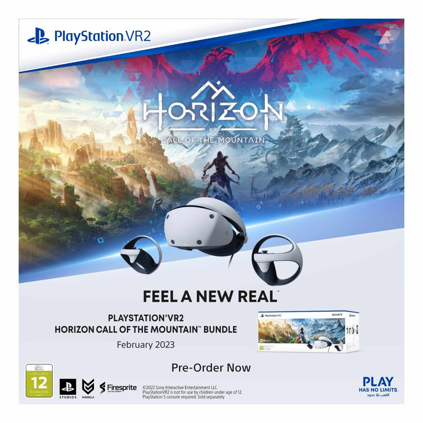 Sony PlayStation VR2 With Horizon Call Of The Mountain For PlayStation 5 Multicolour