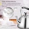 HTH Whistling Tea Kettle Stovetop, Stainless Steel, Mirror Finish, 3L