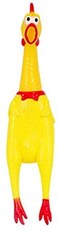 Generic Squeeze Shrilling Screaming Chicken Squawking Chicken Fun Dog Toy 17Cm S Size