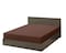 KLUB LINEN Stripe Microfiber Chocolate Fitted Sheet -Double 120 x 200 cm