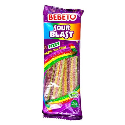 Bebeto Sour Blast Candy Fizzy Happy Mix Fruit 180g