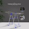 Aiwanto Foldable Cloth Dryer Laundry Dryer Hanger Drying Rack Laundry Rack Stainless Steel Stand (Blue)