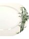 Royalford Bamboos Design Oval Plate White/Green/Grey 14Inch